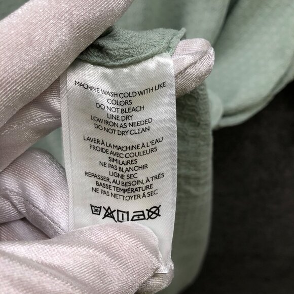 Urban Outfitters Relaxed Short Sleeve Shirt Mens L Sage Green Button Up Rayon - Picture 6 of 9